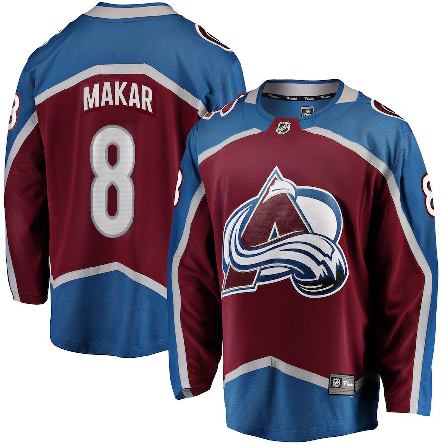 Men Colorado Avalanche #8 Cale Makar Fanatics Branded Burgundy Home Premier Breakaway Player NHL Jersey